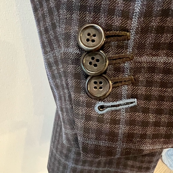 Canali sport coat, gray check, 44R, EUC - Picture 3 of 7